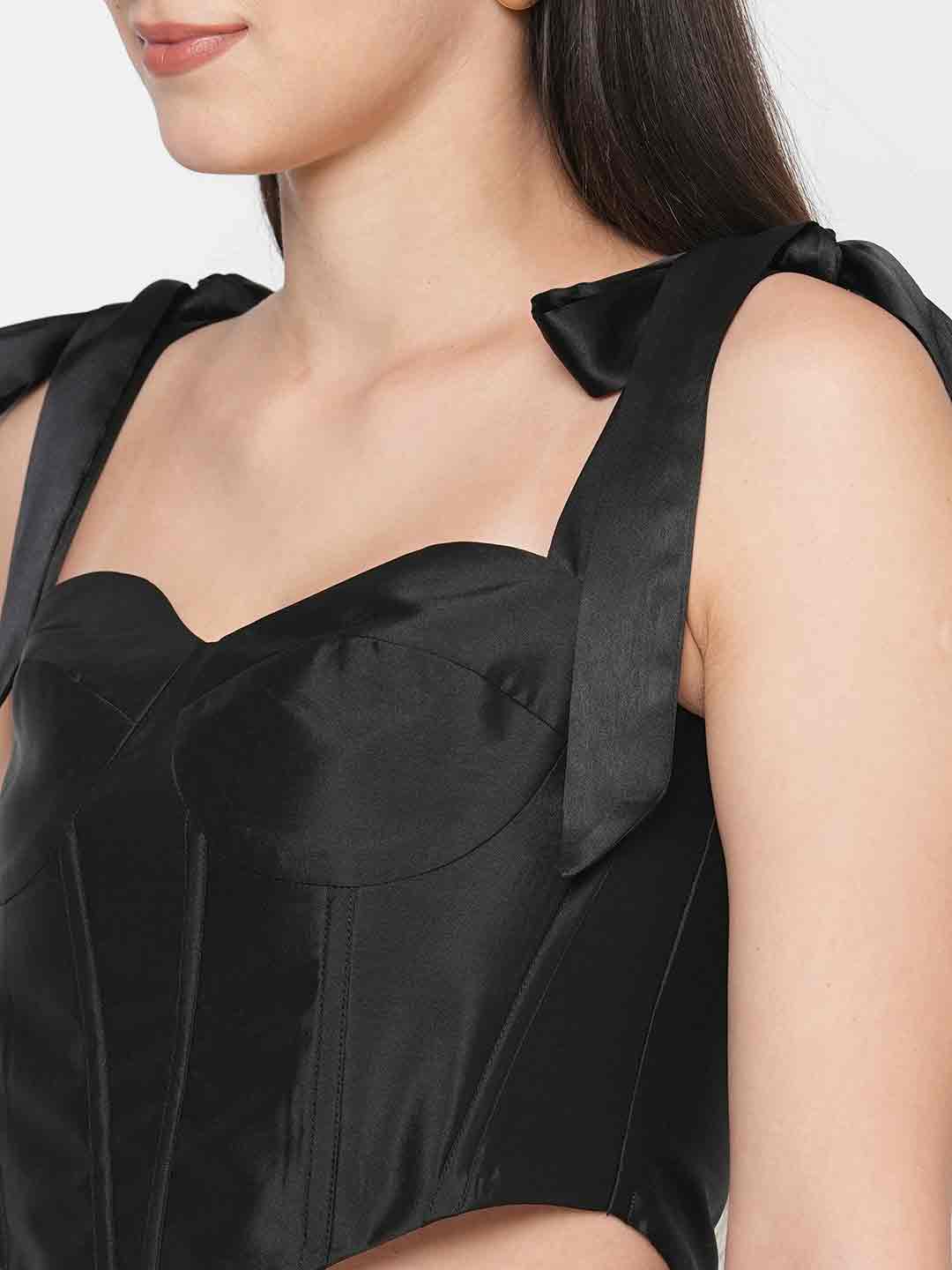 Bustier corset top with tie-up detail - Mish India