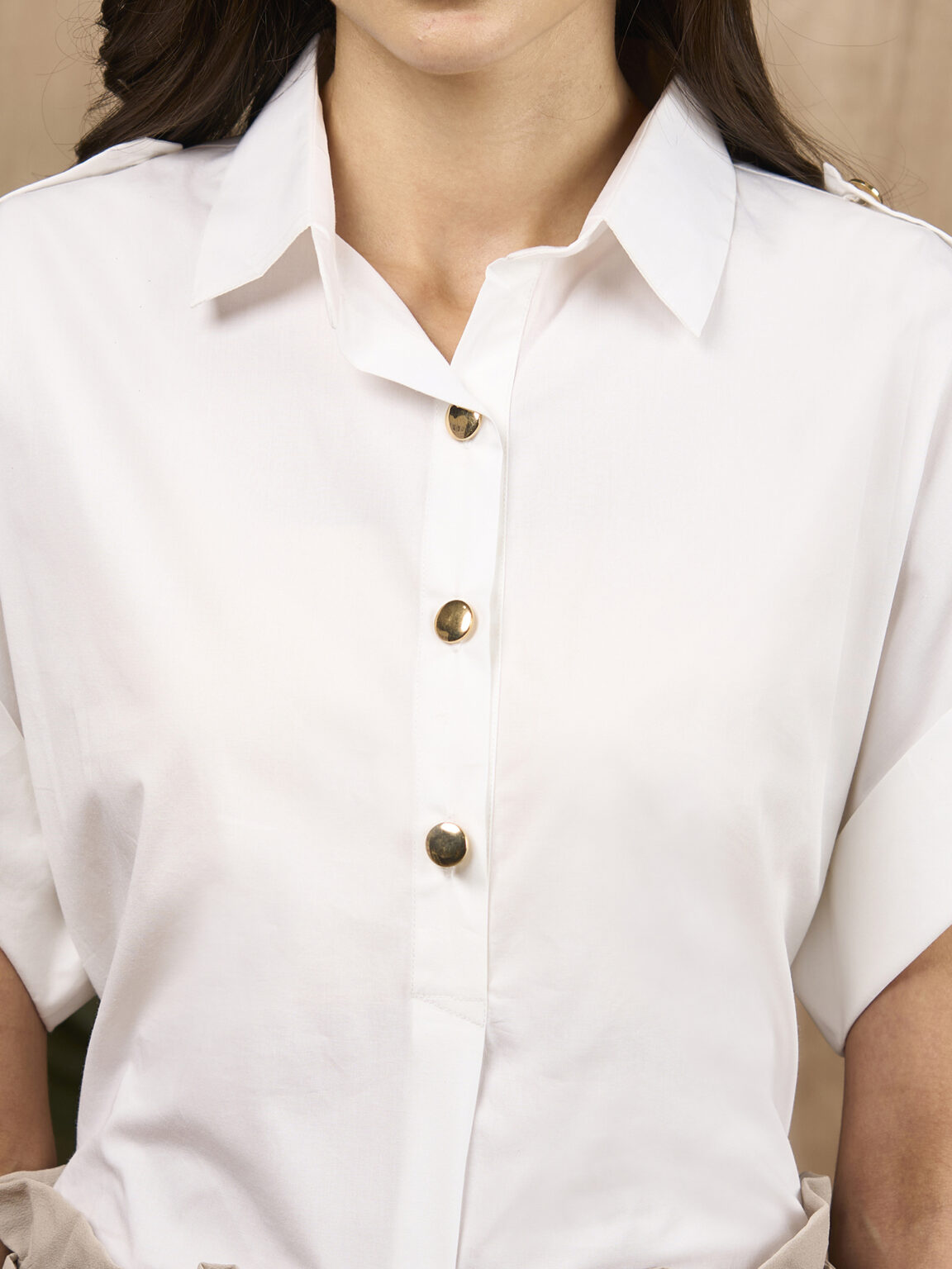 Pearl White Semi-Formal Shirt